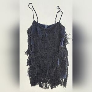 French Connection Black Ruffled Sleeveless Camisole